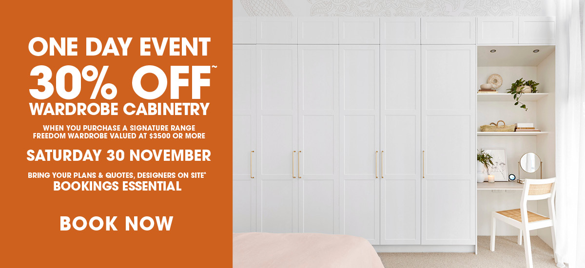 ONE DAY EVENT - 30% OFF* CABINETRY