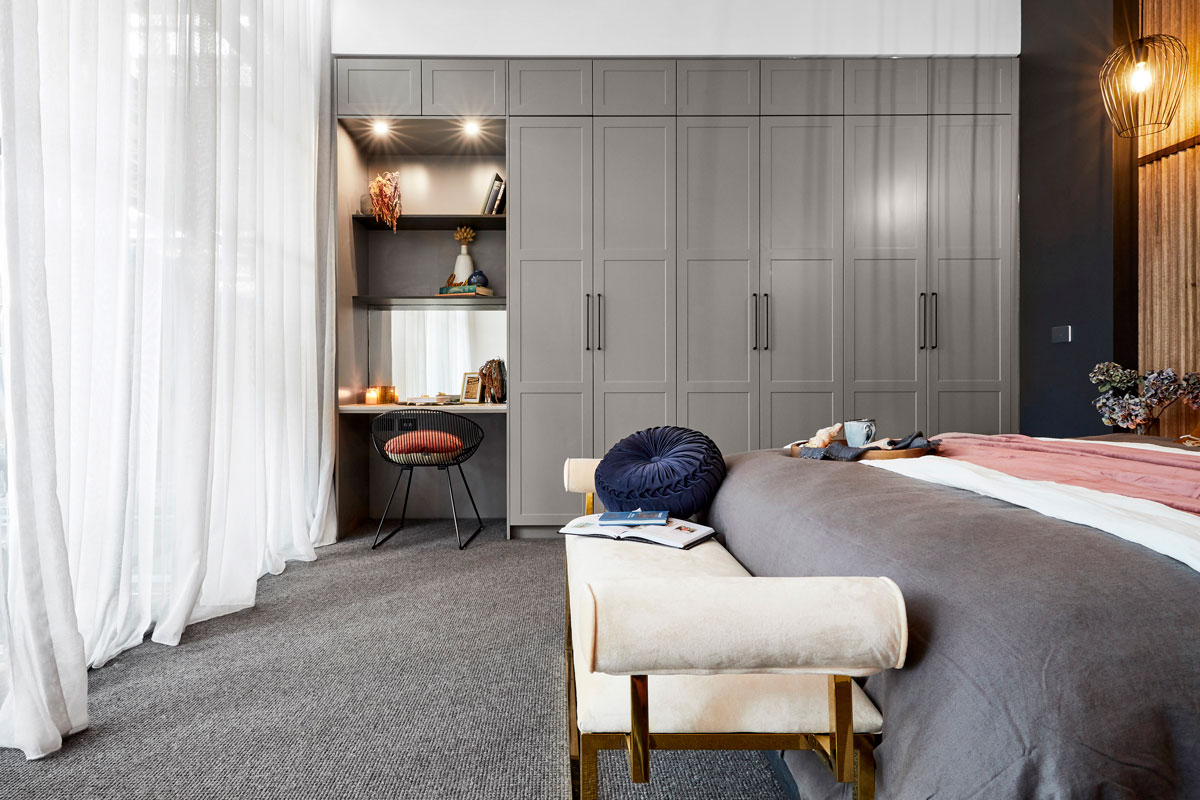 Freedom Wardrobes Dark Grey Cabinetry